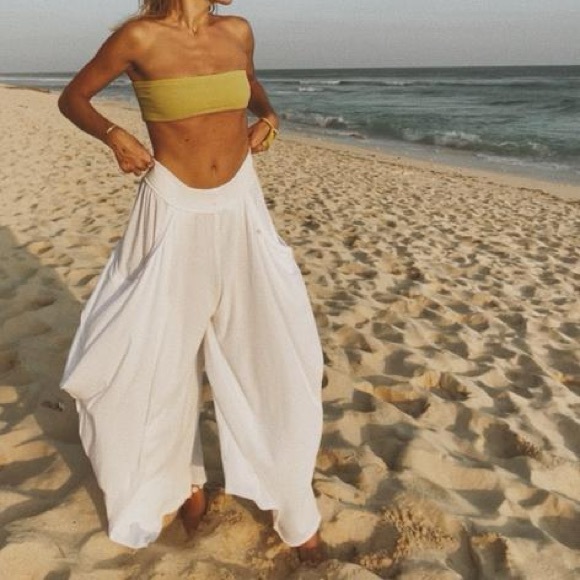 FREE PEOPLE SLUMBERS PANTS IN ROSE DUST LARGE NWT - Picture 7 of 10